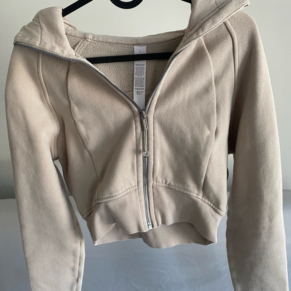 lululemon athletica Cream Zip-Up Hoodie Sweater - Picture 2 of 11